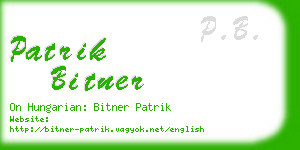 patrik bitner business card